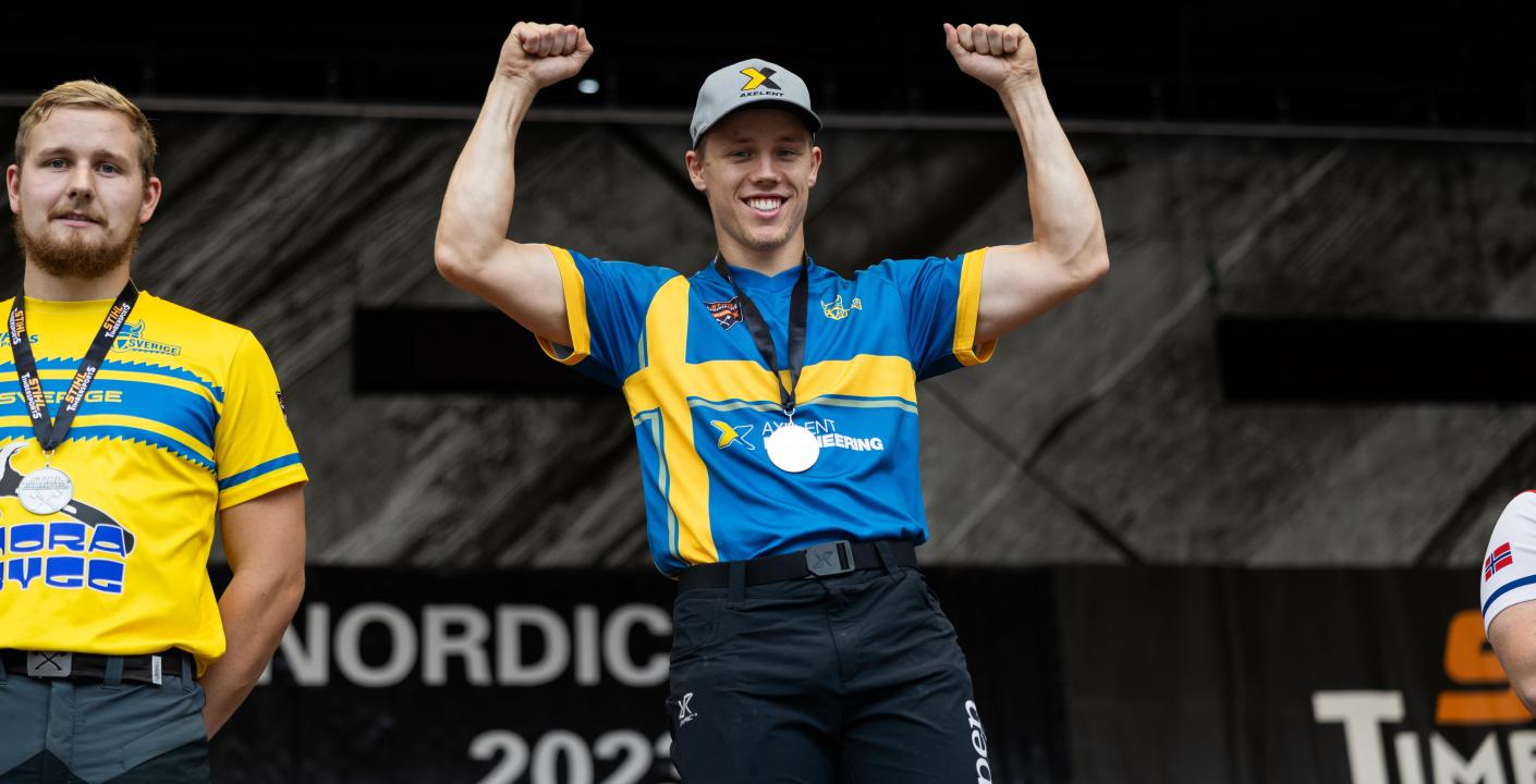 Ferry Svan was crowned Cup Champion after taking first place in the final round of TIMBERSPORTS® Nordic Cup 2023.